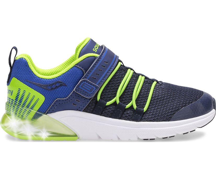 Saucony Flash Glow 2.0 Kids' Sneakers Navy / Green | Canada 870SGLO